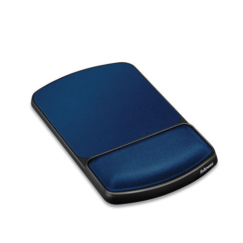 Gel Mouse Pad with Wrist Rest, 6.25 x 10.12, Black/Sapphire-(FEL98741)