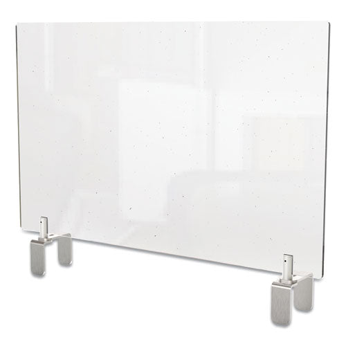 Clear Partition Extender with Attached Clamp, 36 x 3.88 x 30, Thermoplastic Sheeting-(GHEPEC3036A)
