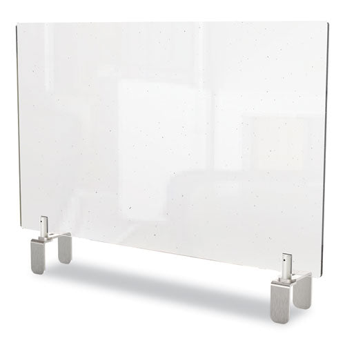Clear Partition Extender with Attached Clamp, 29 x 3.88 x 30, Thermoplastic Sheeting-(GHEPEC3029A)