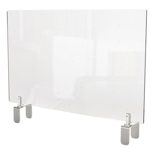 Clear Partition Extender with Attached Clamp, 42 x 3.88 x 18, Thermoplastic Sheeting-(GHEPEC1842A)
