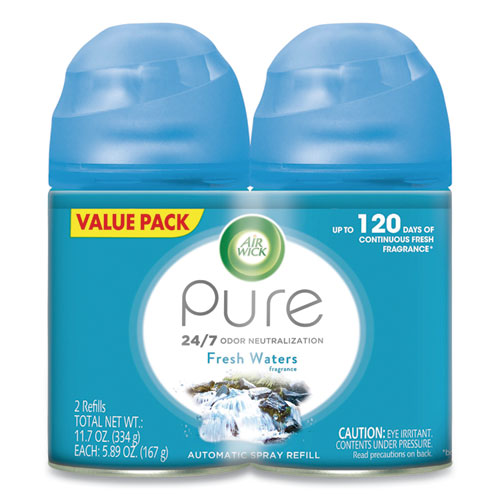 Freshmatic Ultra Spray Refill, Fresh Waters, 5.89 oz Aerosol Spray, 2/Pack 3 Packs/Carton-(RAC82093CT)
