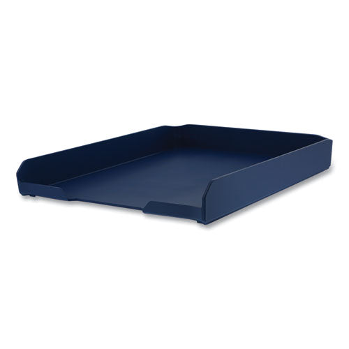 Konnect Stackable Letter Tray, 1 Section, Letter Size Files, 10.13 x 12.25 x 1.63, Blue-(BOSKTTRAYBLUE)