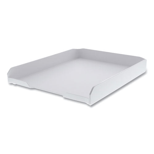 Konnect Stackable Letter Tray, 1 Section, Letter Size Files, 10.13 x 12.25 x 1.63, White-(BOSKTTRAYWHITE)