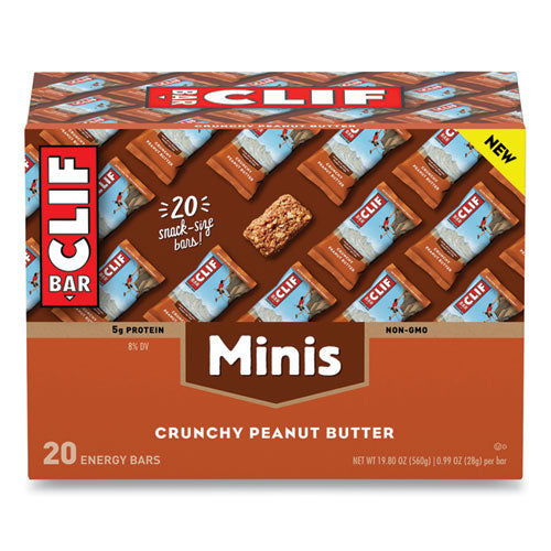 Energy Bar, Mini Crunchy Peanut Butter, 0.99 oz Bar, 20/Box-(CBCCCC36412)