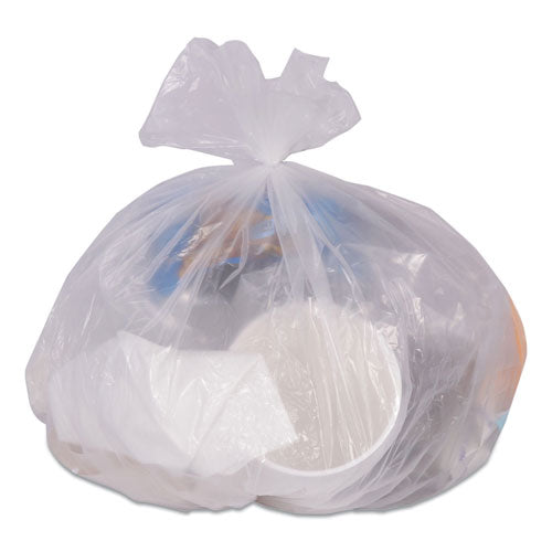 High-Density Can Liners, 10 gal, 8 mic, 24" x 24", Natural, 50 Bags/Roll, 20 Rolls/Carton-(CWZ275497)