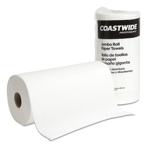 Jumbo Kitchen Roll Paper Towels, 2-Ply, 27.9 x 21.5, 250 Sheets/Roll, 12 Rolls/Carton-(CWZ365376)