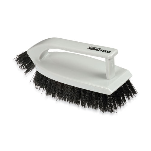 Scrub Brush, Black Polypropylene Bristles, 6" Brush, Gray Polypropylene Handle-(CWZ24418469)