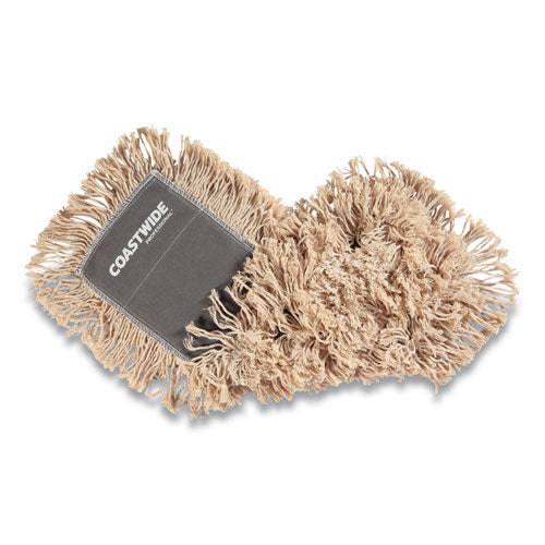 Cut-End Dust Mop Head, Cotton, 18 x 5, White-(CWZ24418759)