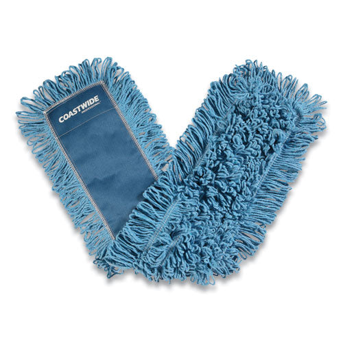 Looped-End Dust Mop Head, Cotton, 36 x 5, Blue-(CWZ24418773)