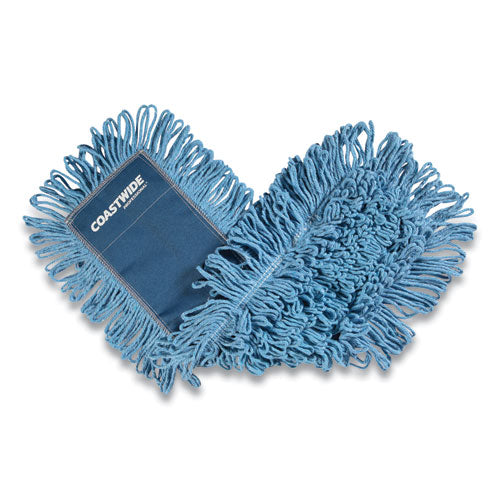 Looped-End Dust Mop Head, Cotton, 24 x 5, Blue-(CWZ24418789)