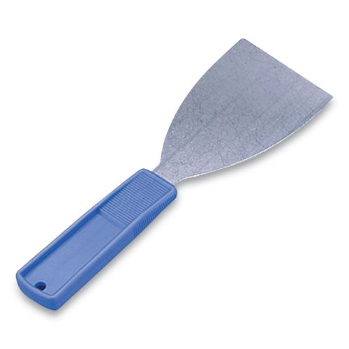 Putty Knife, 3" Wide, Stainless Steel Blade, Blue Polypropylene Handle-(IMP3401DZ)
