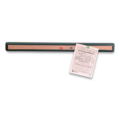Verticalmate Plastic Cork Bar, 19 x 0.88 x 1.5, Fabric Panel Mount, Gray-(OIC29212)
