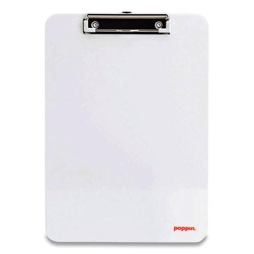 Plastic Clipboard, Holds 8.5 x 11 Sheets, White-(PPJ100149)