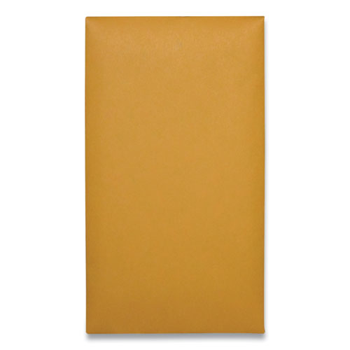 Kraft Coin and Small Parts Envelope, #6, Square Flap, Clasp/Gummed Closure, 3.38 x 6, Brown Kraft, 100/Box-(QUA37010)
