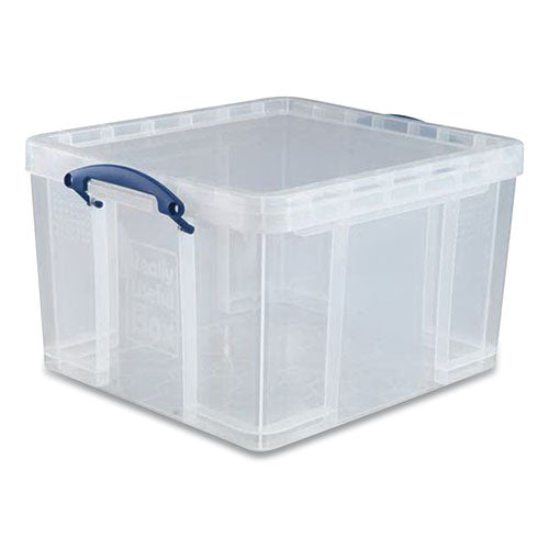 Snap-Lid Storage Bin, 11.09 gal, 17.31" x 20.5" x 12.25", Clear/Blue-(RUA42LCL)