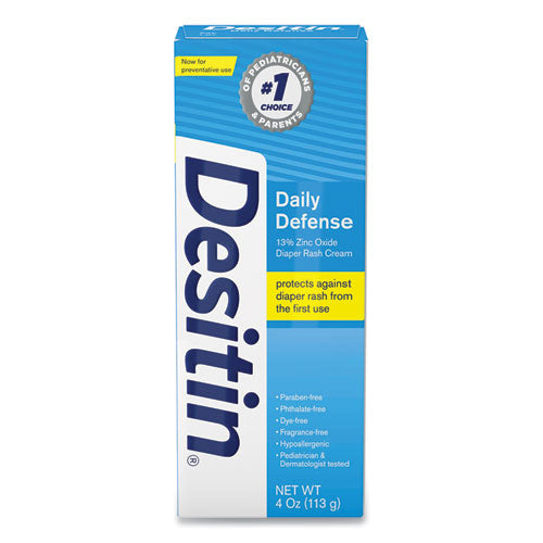 Daily Defense Baby Diaper Rash Cream with Zinc Oxide, 4 oz Tube-(SCJ00301)