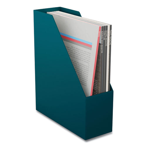 Plastic Magazine File, 3.66 x 10.3 x 12.51, Teal-(TUD24380398)