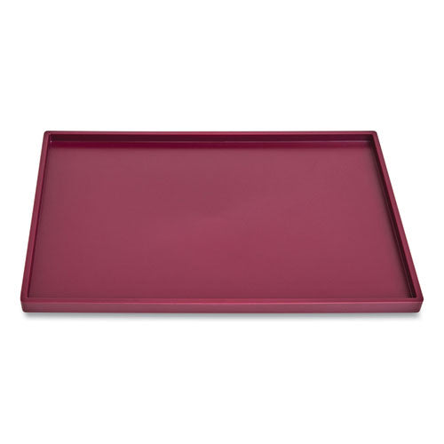 Slim Stackable Plastic Tray, 6.85 x 9.88 x 0.47, Purple-(TUD24380415)