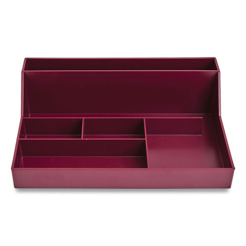 Plastic Desktop Organizer, 6 Compartments, 6.81 x 9.84 x 2.75, Purple-(TUD24380425)
