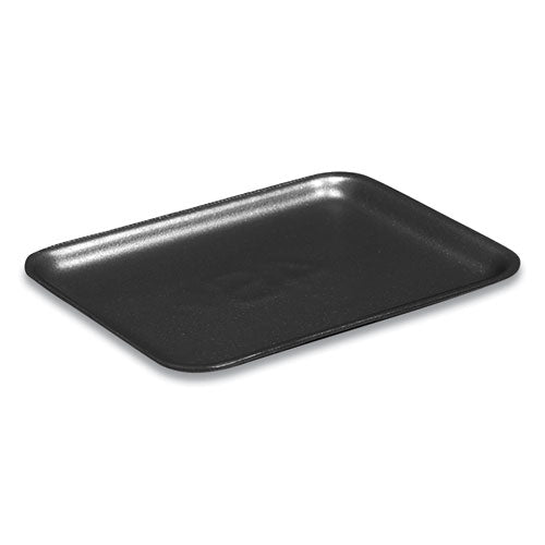 Supermarket Tray,  #4S, 9.25 x 7.25 x 0.69, Black, Foam, 500/Carton-(PCT51P904S)