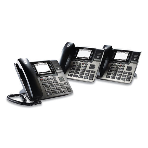 4 Line Phone System Bundle, 2 Additional Deskphones-(MTRML1002D)