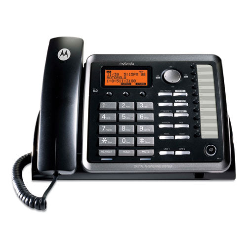 Two-Line Corded Speakerphone, Expandable Up To 10 Cordless Handsets-(MTRML25254)