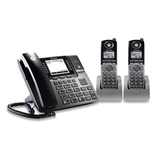 4 Line Phone System Bundle, 2 Additional Cordless Handsets-(MTRML1002H)