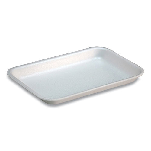 Supermarket Tray,  #17S, 8.3 x 4.8 x 0.65, White, Foam, 1,000/Carton-(PCT51P117S)