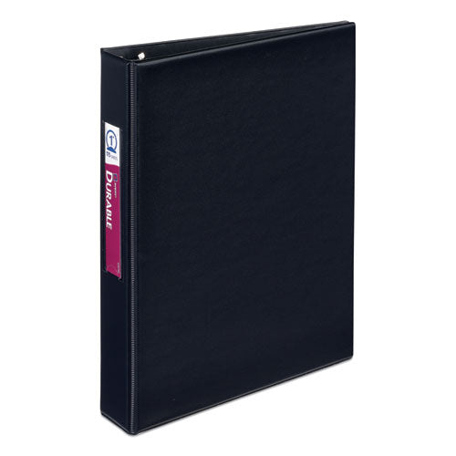 Mini Size Durable Non-View Binder with Round Rings, 3 Rings, 1" Capacity, 8.5 x 5.5, Black-(AVE27257)