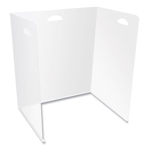 Lightweight Desktop Barriers, 22 x 16 x 24, Polypropylene, Clear, 10/Carton-(DEFPSBPP)