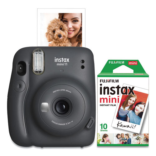Instax Mini 11 Camera Bundle, Charcoal-(FUJ600021669)