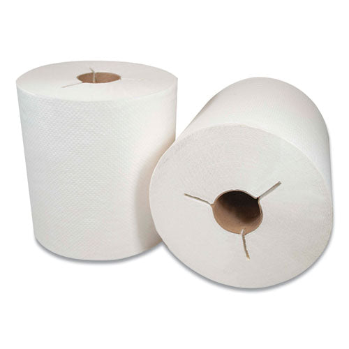 Morsoft Controlled Towels, Y-Notch, 1-Ply, 8" x 800 ft, White, 6 Rolls/Carton-(MOR400WY)