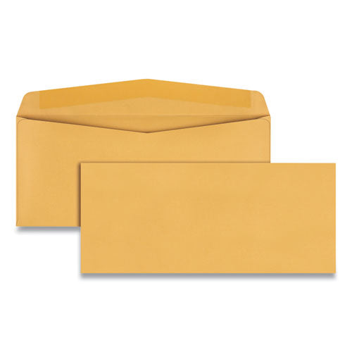 Kraft Envelope, #14, Commercial Flap, Gummed Closure, 5 x 11.5, Brown Kraft, 500/Box-(QUA11562)