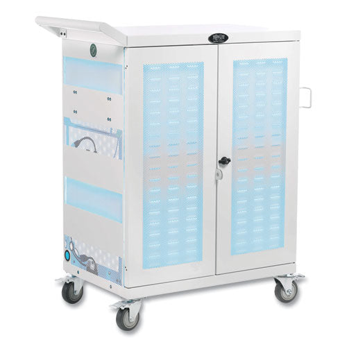 UV Sterilization and Charging Cart, 32 Devices, 34.8 x 21.6 x 42.3, White-(TRPCSC32ACWHG)