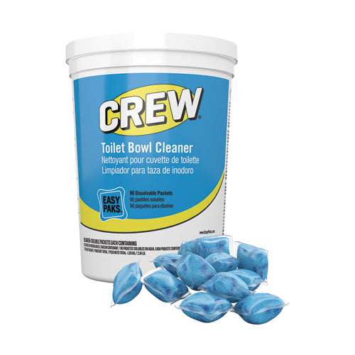 Crew Easy Paks Toilet Bowl Cleaner, Fresh Floral Scent, 0.5 oz Packet, 90 Packets/Tub-(DVOCBD540731EA)