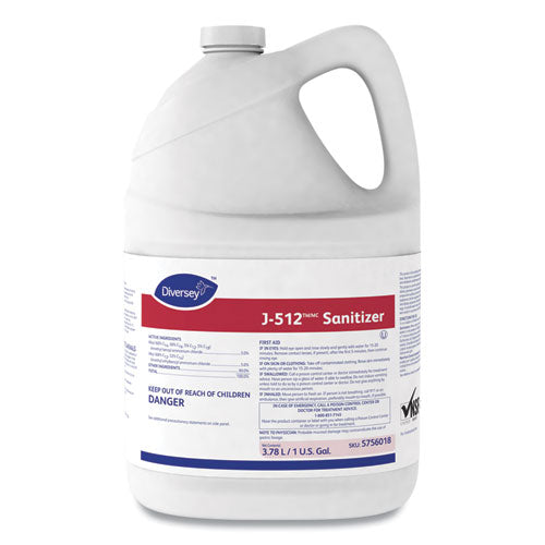 J-512TM/MC Sanitizer, 1 gal Bottle, 4/Carton-(DVO5756018)