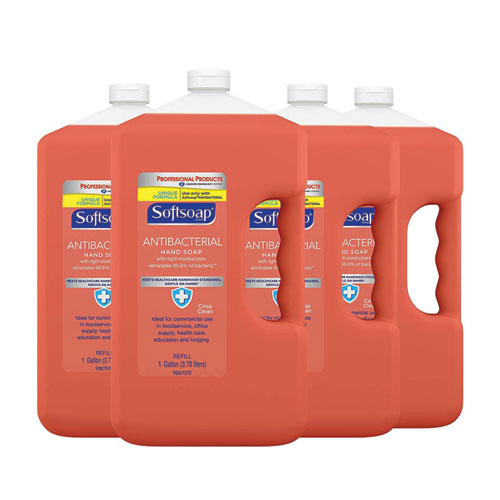 Antibacterial Liquid Hand Soap Refill, Crisp Clean, 1 gal Bottle, 4/Carton-(CPC01903CT)