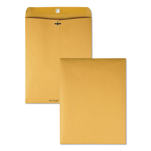 Park Ridge Kraft Clasp Envelope, #97, Square Flap, Clasp/Gummed Closure, 10 x 13, Brown Kraft, 100/Box-(QUA43097)