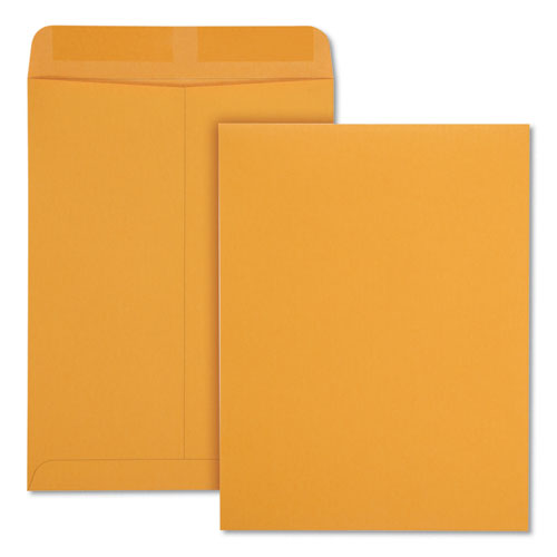 Catalog Envelope, 28 lb Bond Weight Kraft, #10 1/2, Square Flap, Gummed Closure, 9 x 12, Brown Kraft, 250/Box-(QUA41465)