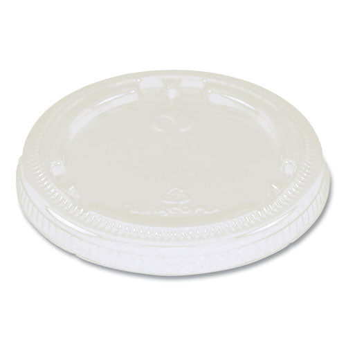 PLA Lids for Fiber Cups, 3.1" Diameter x 0.4"h, Clear, Plastic, 1,000/Carton-(WORCPLCS9F)