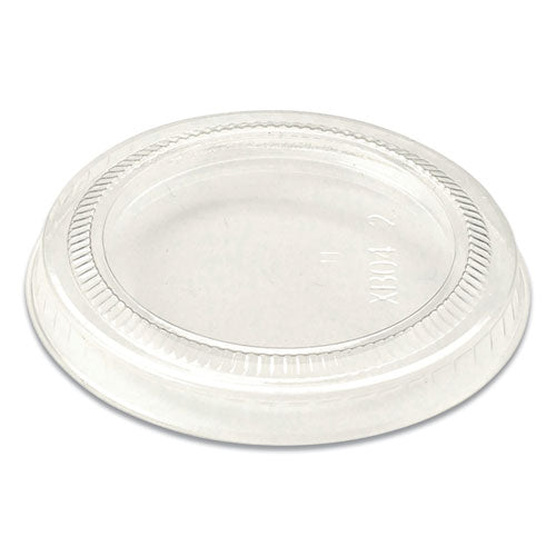 PLA Lids for Fiber Cups, 2.6" Diameter x 0.3"h, Clear, Plastic, 2,000/Carton-(WORCPLCS2S)