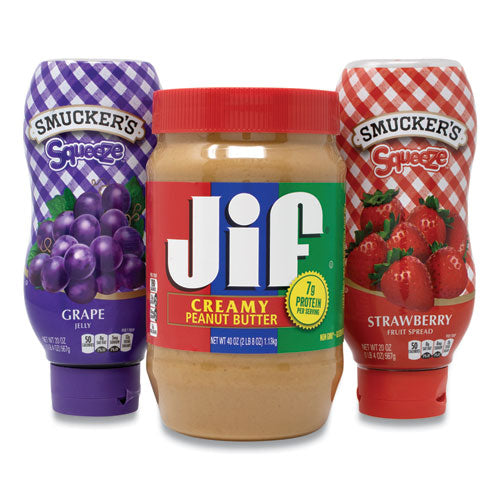 Peanut Butter and Jelly Bundle, (2) 40 oz Peanut Butter/(4) 20 oz Jelly, 6/Pack, Ships in 1-3 Business Days-(GRR30700301)