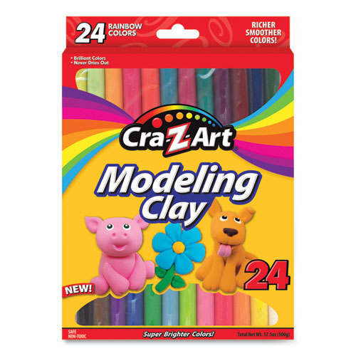 Modeling Clay, 0.73 oz Each Color, 24 Assorted Colors, 24/Box-(CZA1090118)