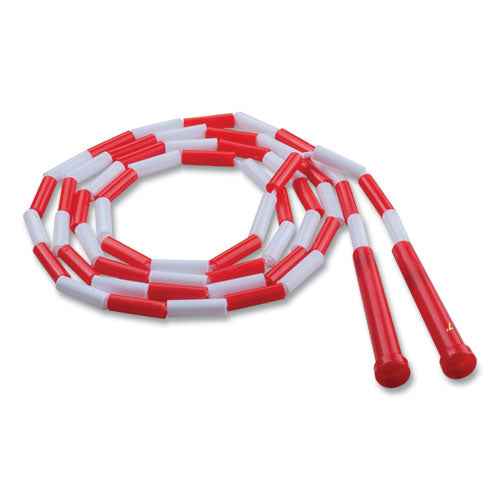 Segmented Plastic Jump Rope, 7 ft, Red/White-(CSIPR7)
