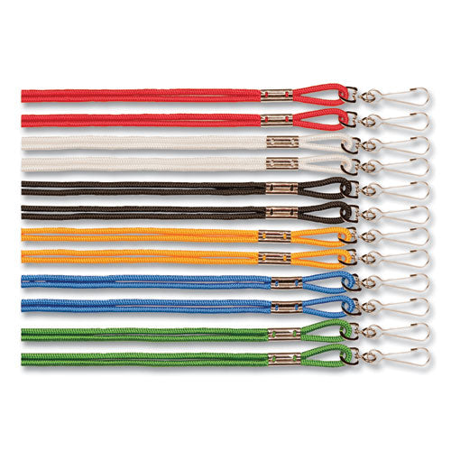 Lanyard, Metal J-Hook Fastener, 20" Long, Assorted Colors, 12/Pack-(CSI126ASST)