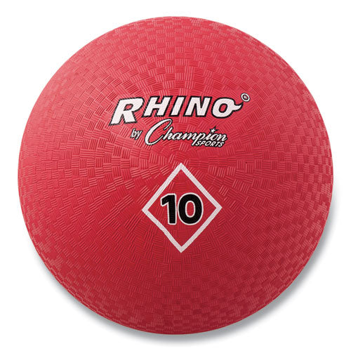 Playground Ball, 10" Diameter, Red-(CSIPG10)