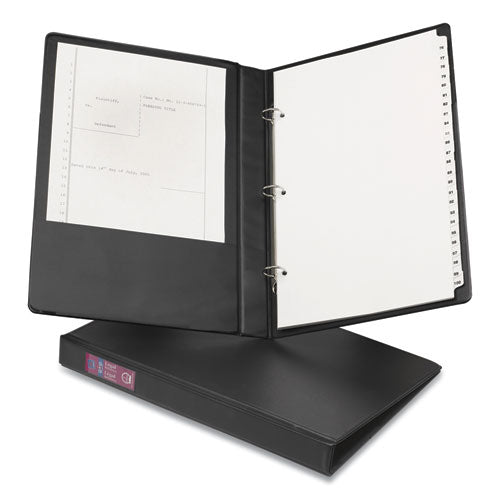 Legal Durable Non-View Binder with Round Rings, 3 Rings, 1" Capacity, 14 x 8.5, Black, (6400)-(AVE06400)