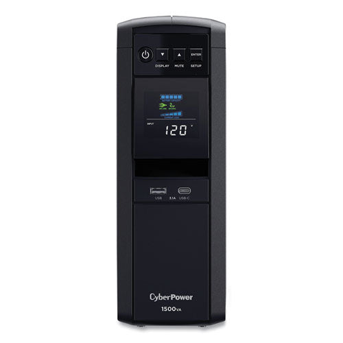 PFC Sinewave CP1500PFCLCD UPS Battery Backup, 12 Outlets, 1,500 VA, 1,030 J-(CYPCP1500PFCLCD)
