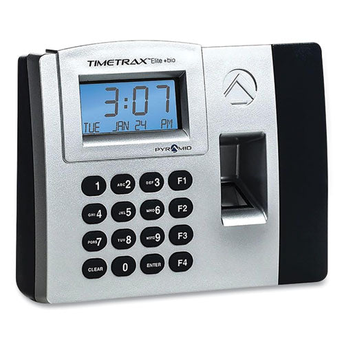 TimeTrax Elite Biometric Time Clock, 50 Employees, Black-(PTITTELITEEK)