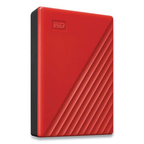 MY PASSPORT External Hard Drive, 4 TB, USB 3.2, Red-(WDCBPKJ0040BRD)